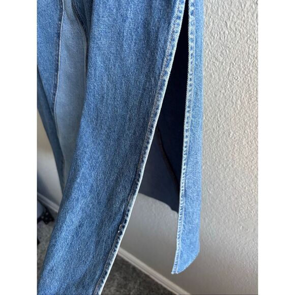 ❤️Levi’s NWT Iconic Long Contrast Denim Skirt - Picture 9 of 13